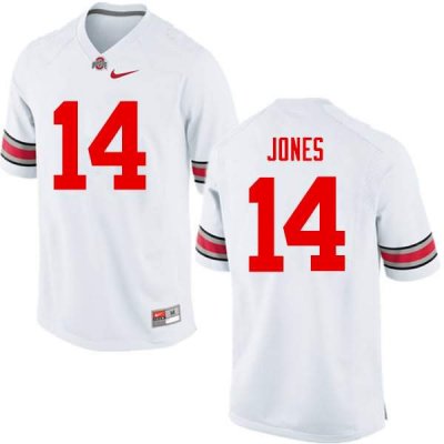 Men's Ohio State Buckeyes #14 Keandre Jones White Nike NCAA College Football Jersey Real GVU3044KB